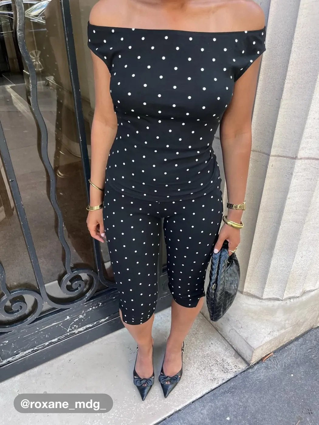 Polka Dot Stretch Capri