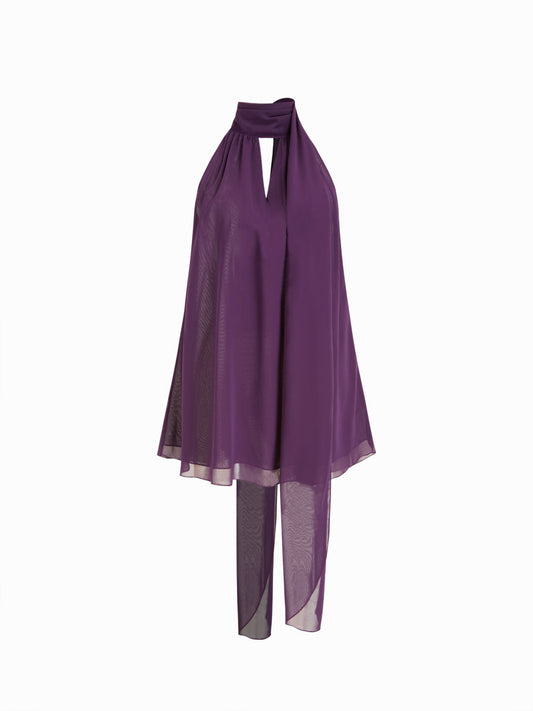 Cowl Neck Oversized Blouse Longline