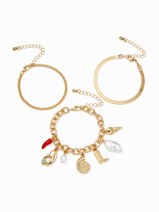 3PCS CHARM BRACELET SET