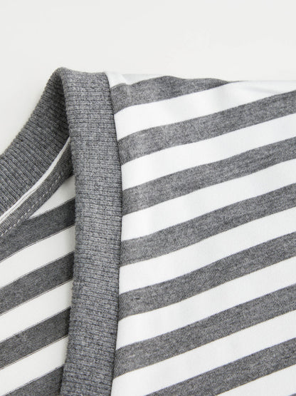 Cotton-blend High Stretch V-neck Short Sleeve Tee