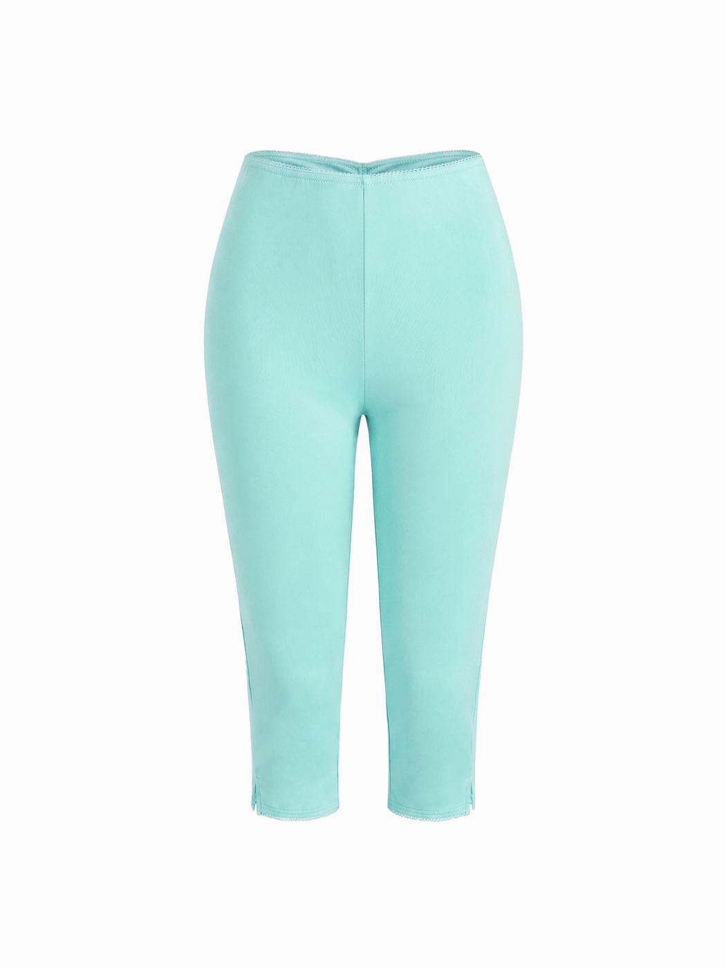 Low Rise High Stretch Split Knee Length Capri Leggings