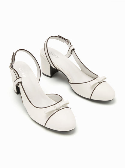 BOWKNOT SLINGBACK HEELS
